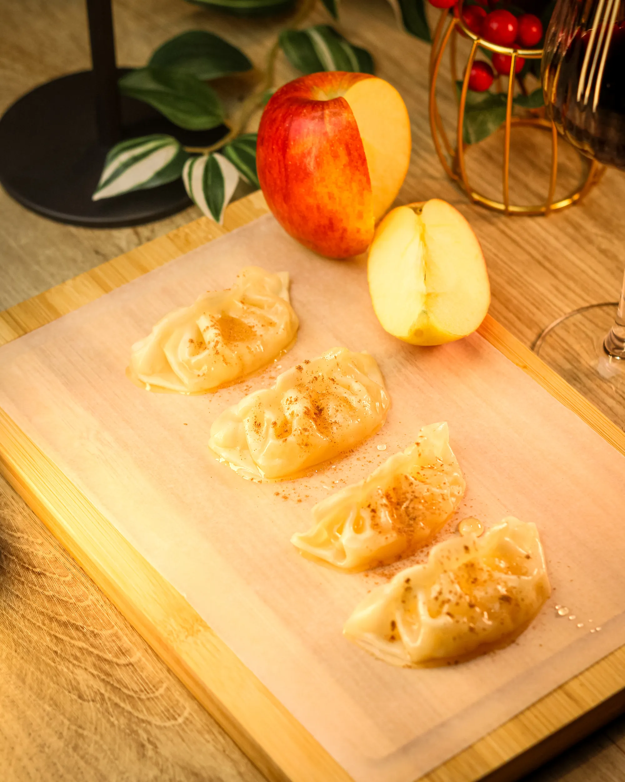 Gyozas de manzana
